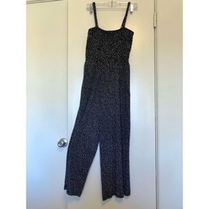 Old Navy Black Polka Dot Sleeveless Jumpsuit